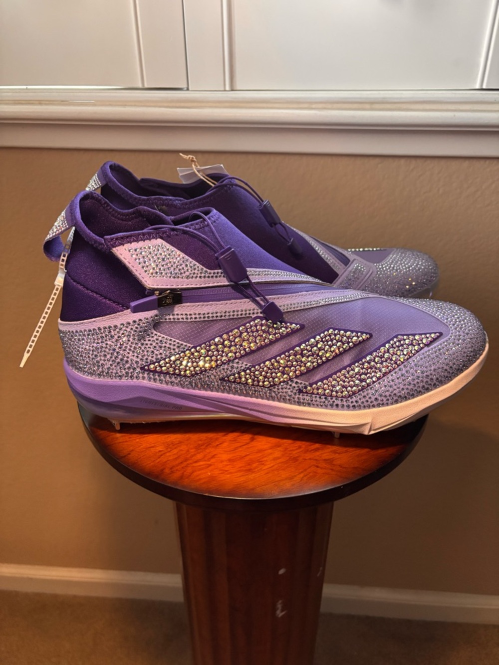 Adidas Adizero Impact+ x Swarovski Light Purple Baseball Men's Size 11.5 IH8154